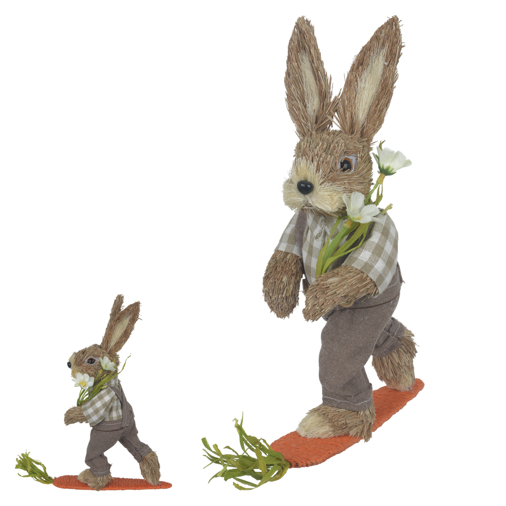 BONECO COELHO (MARROM BEGE) 28CM