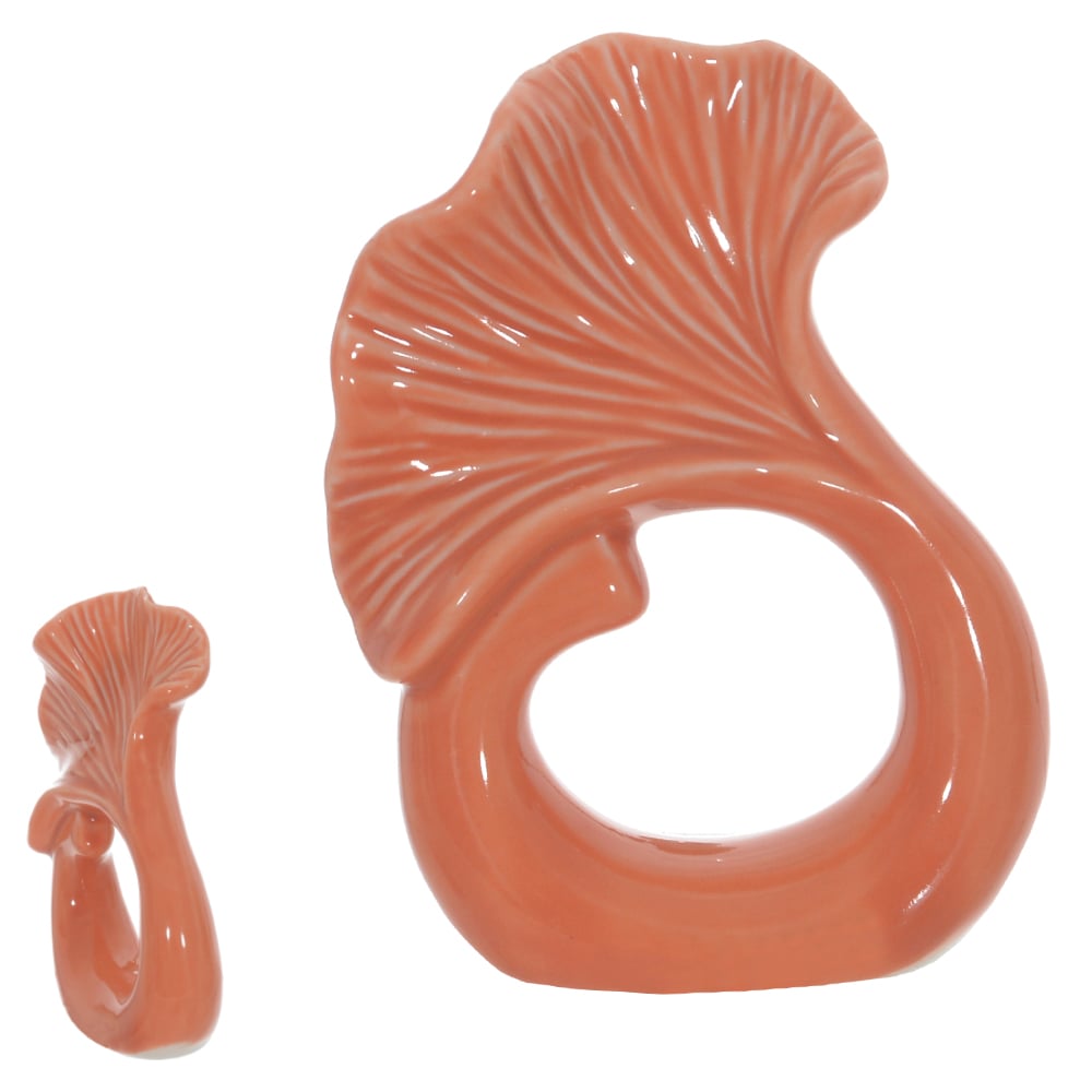 PORTA GUARDANAPO CERAMICA FOLHA (TERRACOTA) 10X7,5X2,2cm