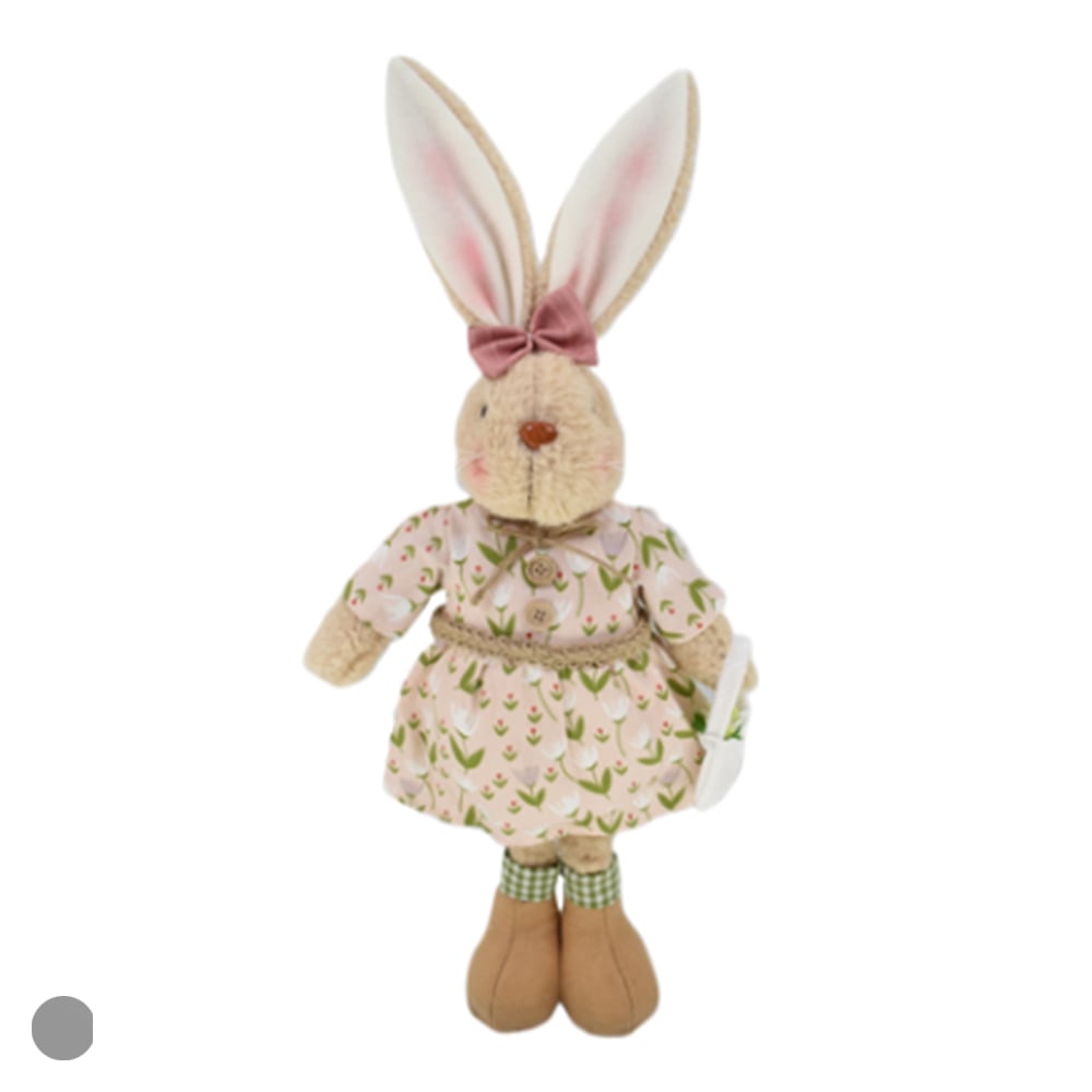 BONECO COELHA BOLSINHA MORANGO (ROSA) 53X18X8cm