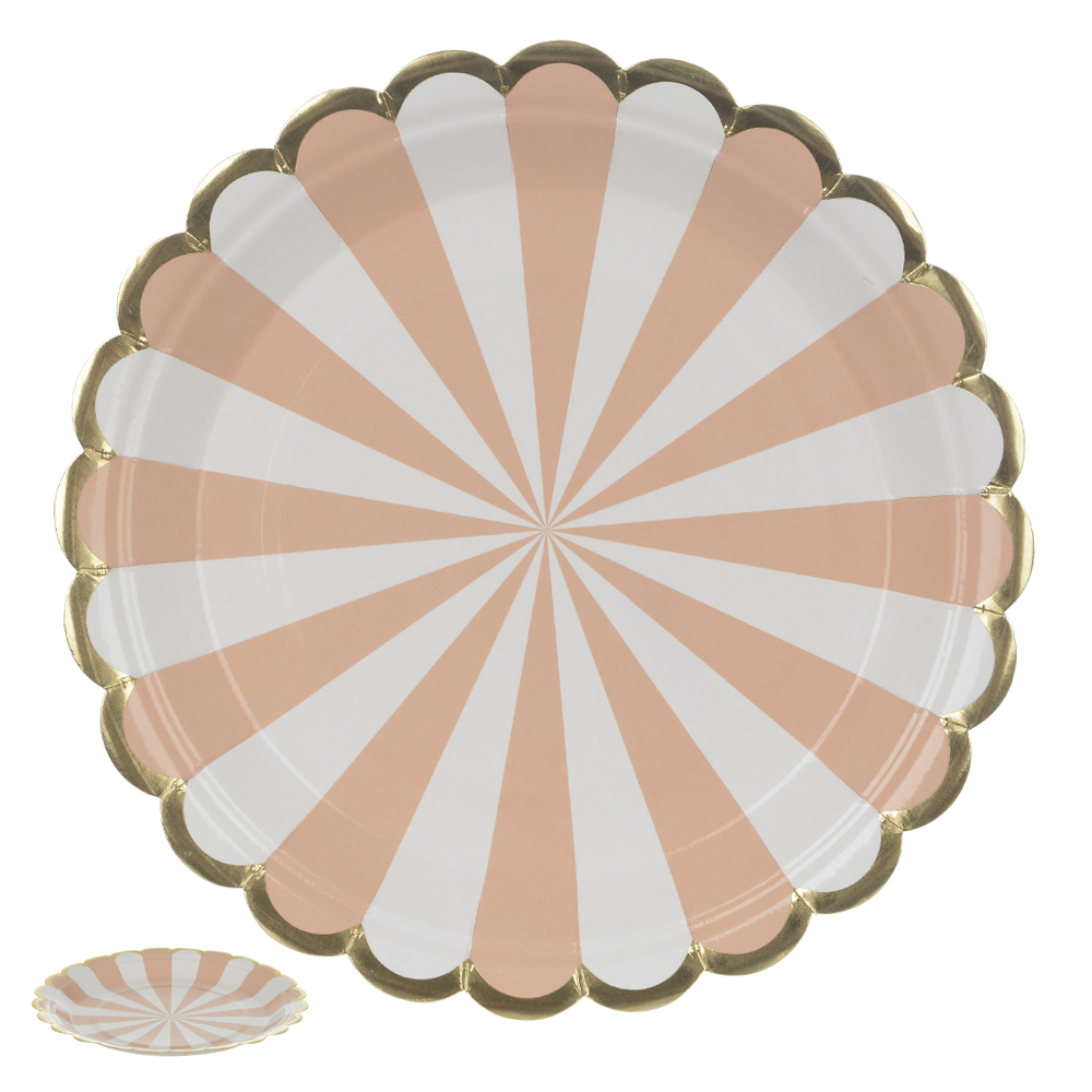 PASCOA PRATO REDONDO DE PAPEL C/10 UND (SALMAO BRANCO) 18X18cm