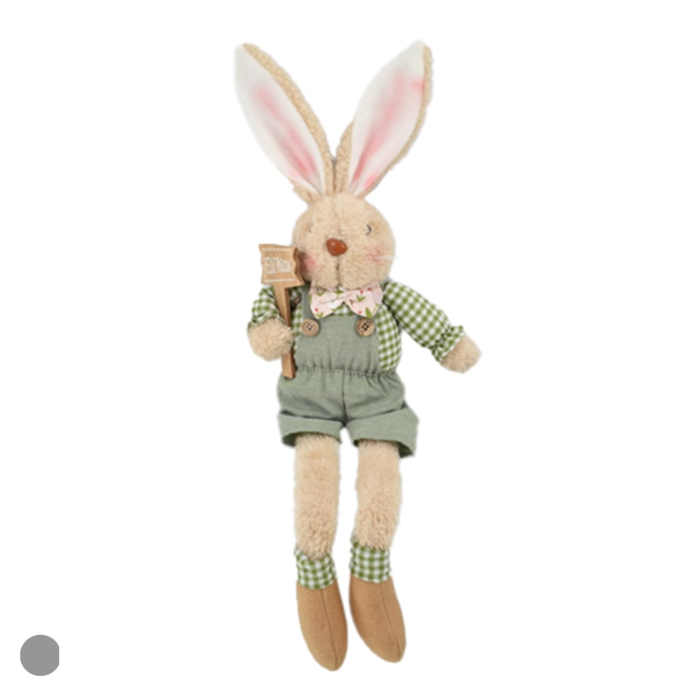BONECO COELHO SENTADO MORANGO (VERDE) 56X16X8cm