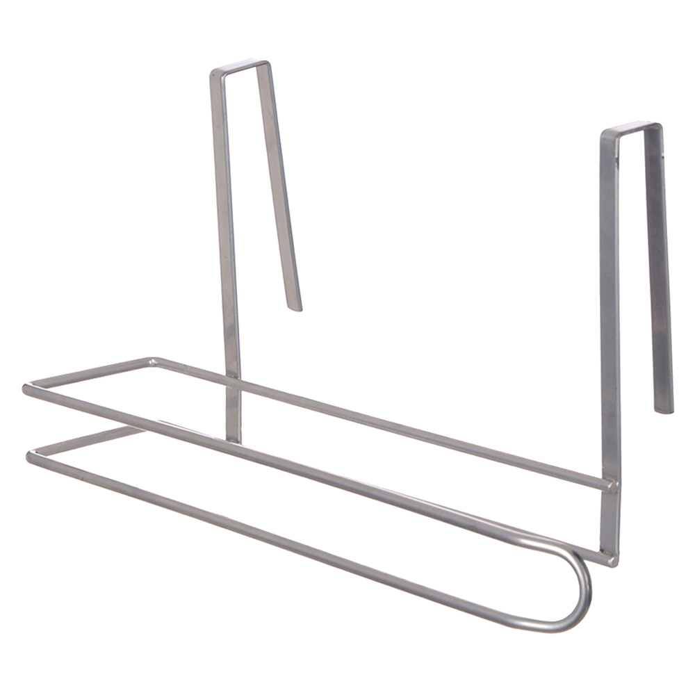 PORTA PAPEL TOALHA ARAMADO 17,7X34,5X10,6cm 5MM C/ SUPORTE (PRATA)