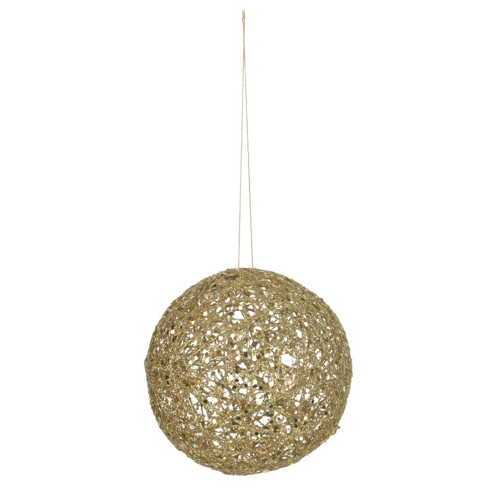 BOLAS DECORADAS NATAL ARAMADA (DOURADO) 12D
