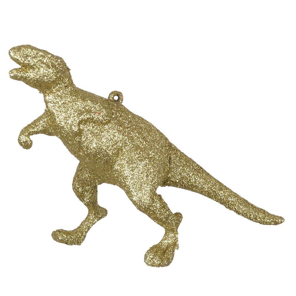 ENFEITE NATAL DINOSSAURO PENDURAR (DOURADO) 16cm