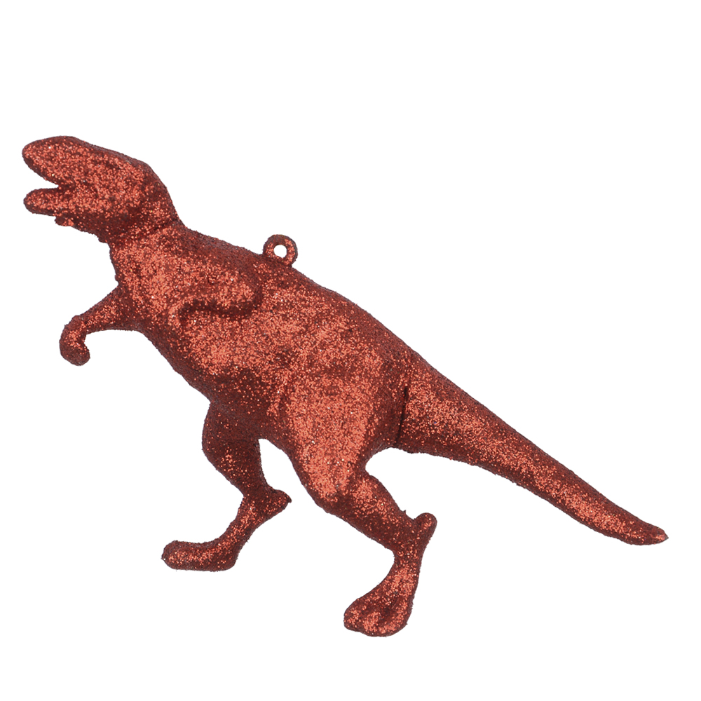 ENFEITE NATAL DINOSSAURO PENDURAR (VERMELHO) 16cm