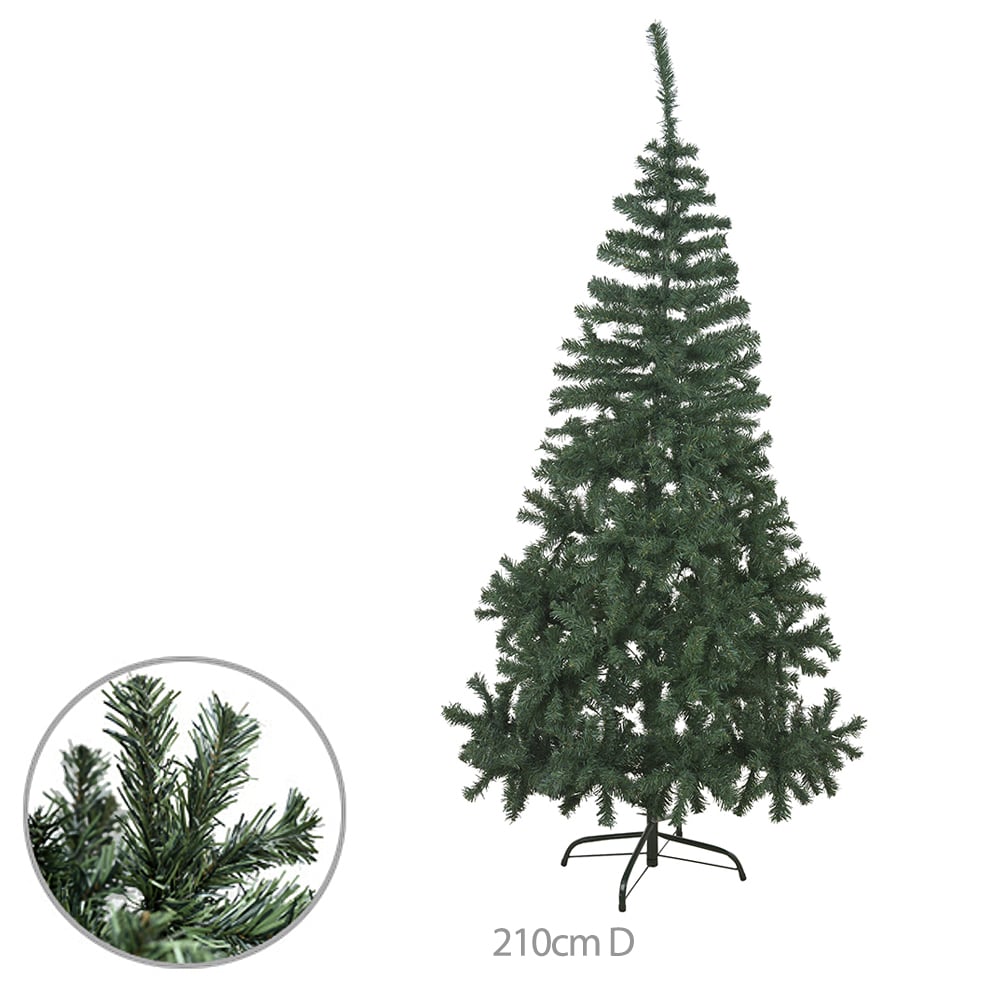 A.ARVORE NATAL 700 TIPS C/BASE METAL (VERDE) 2,1m