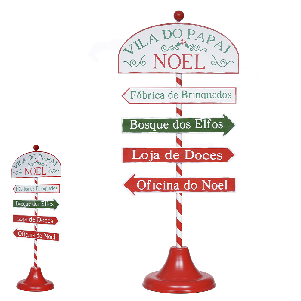 NATAL  PLACA DECORATIVA METAL 92X40cm (COLORIDO)