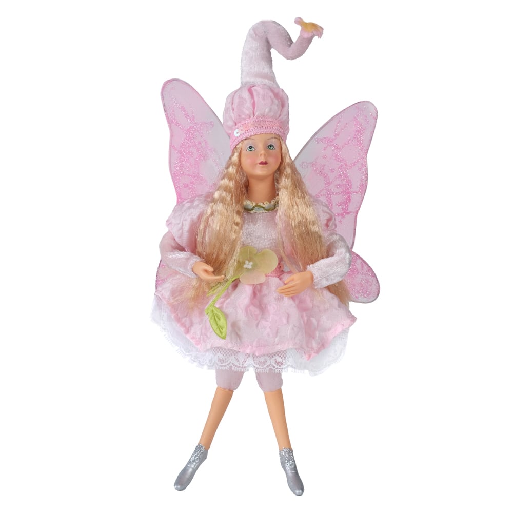 BONECO NATAL FADA. PENDURAR (ROSA) 35cm
