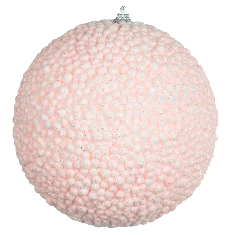 BOLA DECORADA NATAL (ROSA) 20cm
