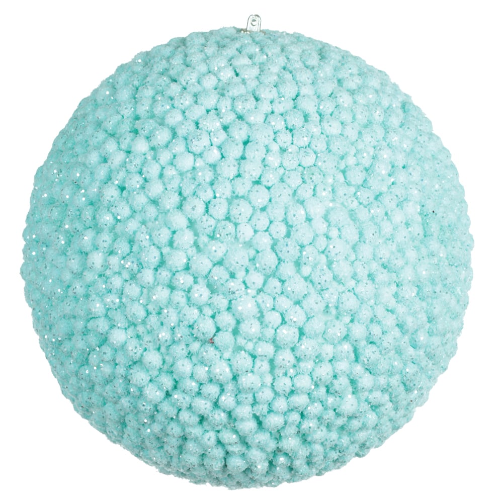 BOLA DECORADA NATAL (AZUL) 20cm
