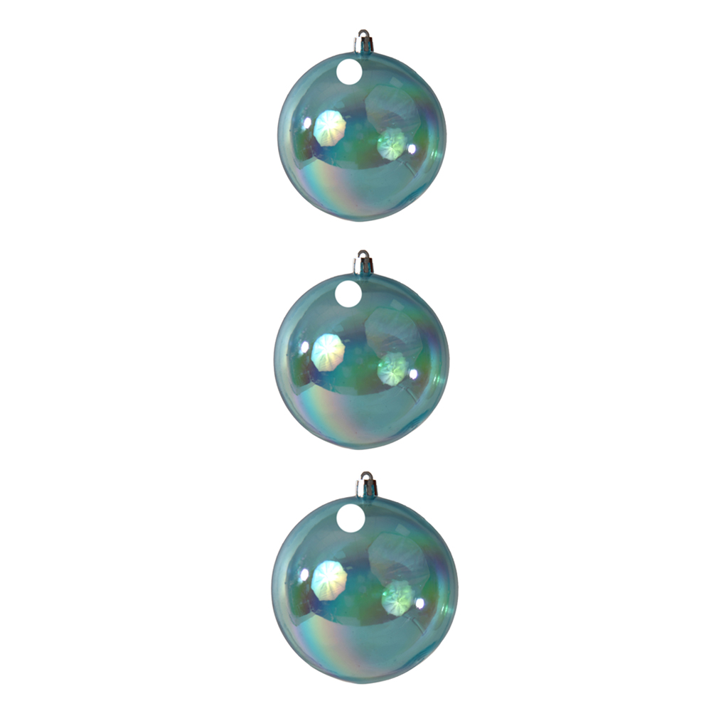 BOLAS DECORADAS NATAL C/3 UND PVC (AZUL) 10D