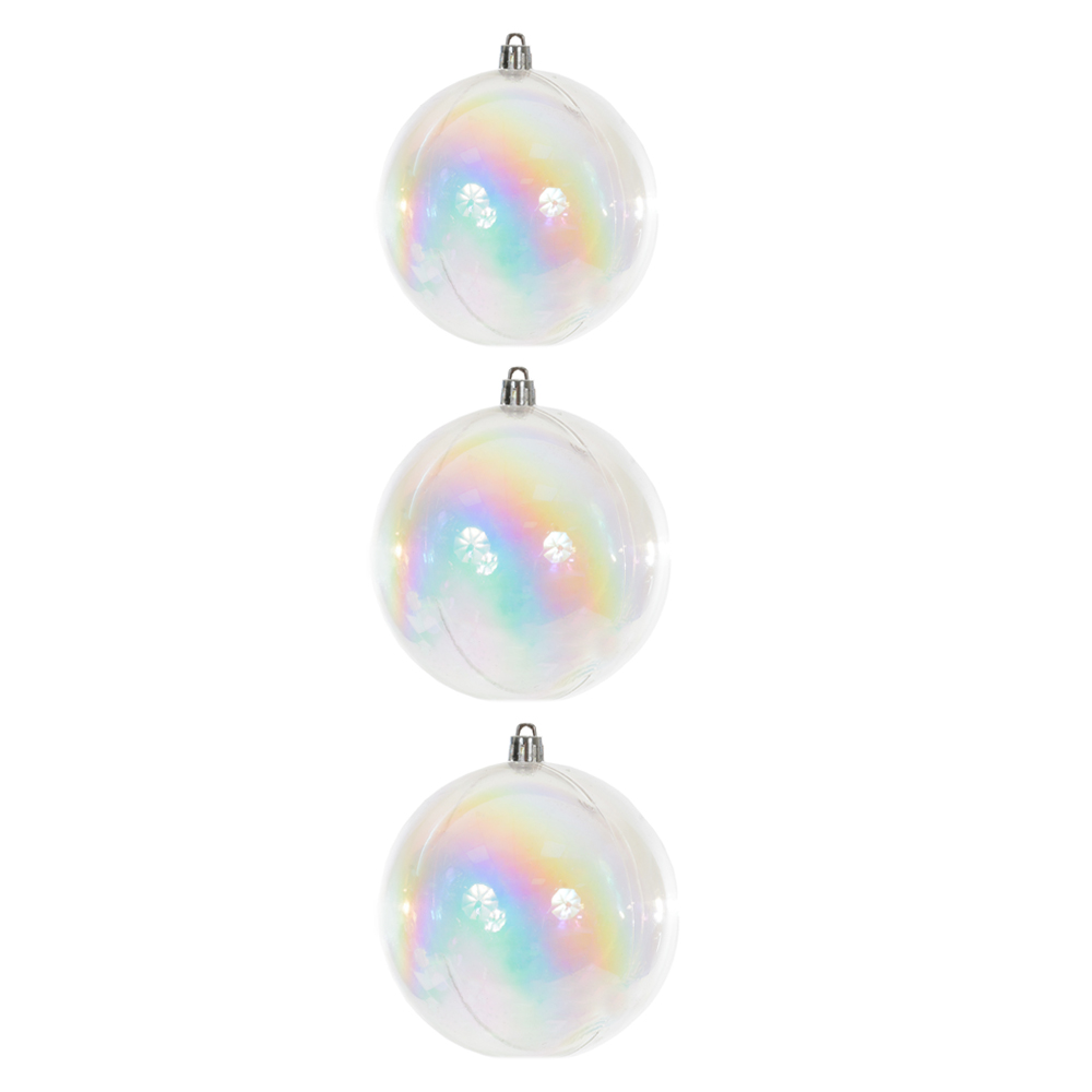 BOLAS DECORADAS NATAL C/3 UND PVC (TRANSPARENTE) 10D