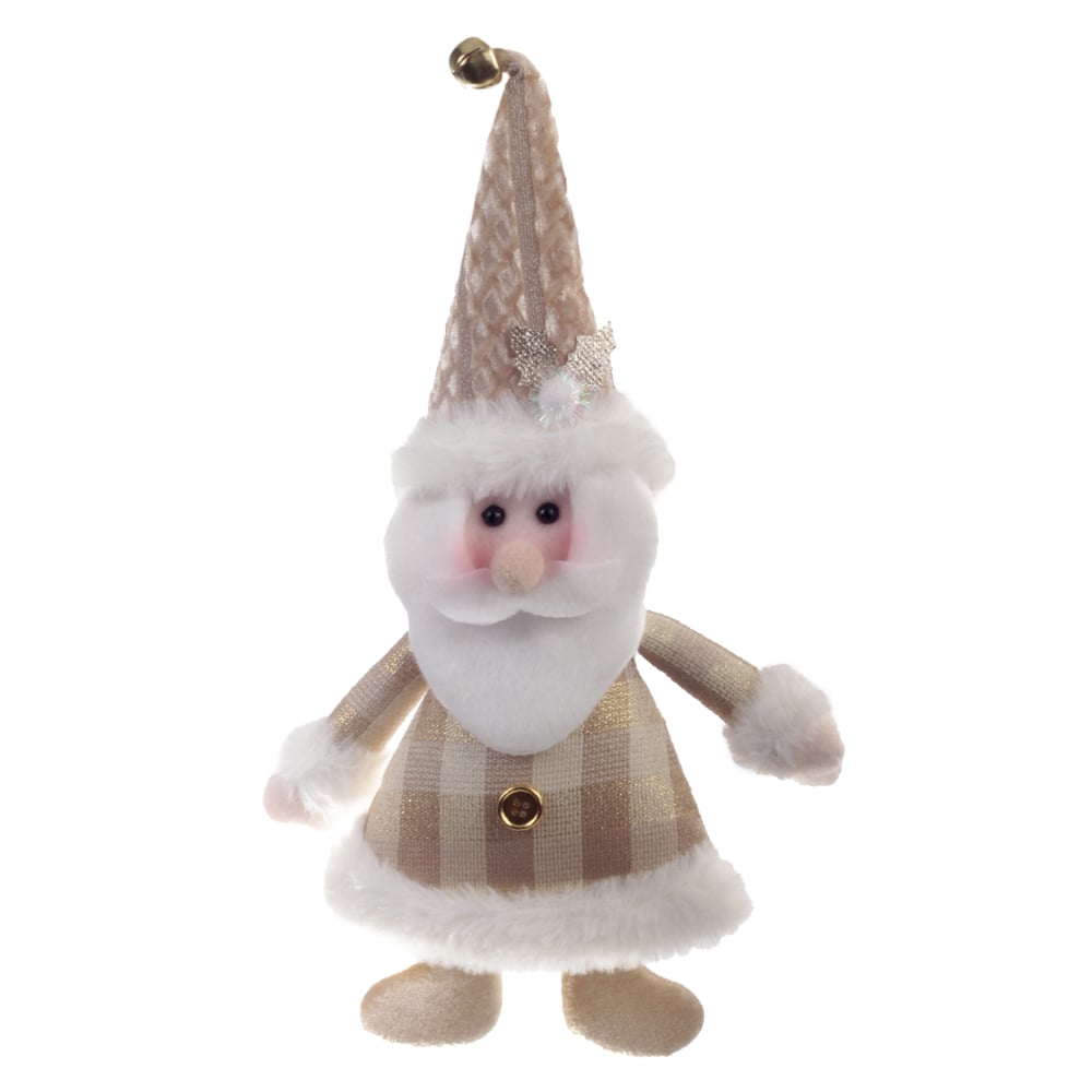 ENFEITE NATAL PAPAI NOEL PENDURAR (DOURADO) 33X18cm