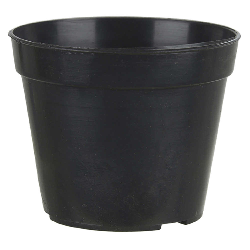 PLASTICO VASO POTE (PRETO T-7) 6X7CM