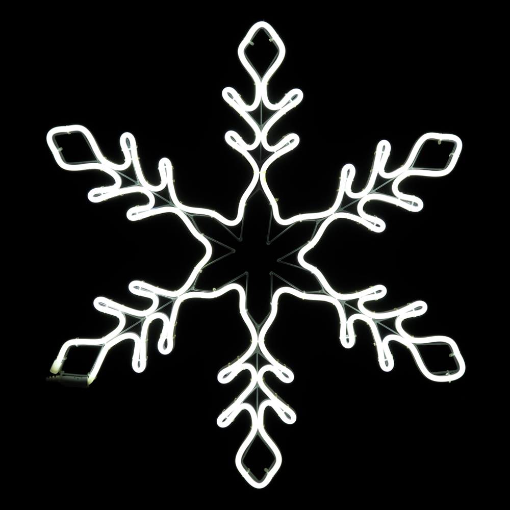 LUZ DECOR FLOCO DE NEVE NEON LED 220V (BRANCO) 60X52cm
