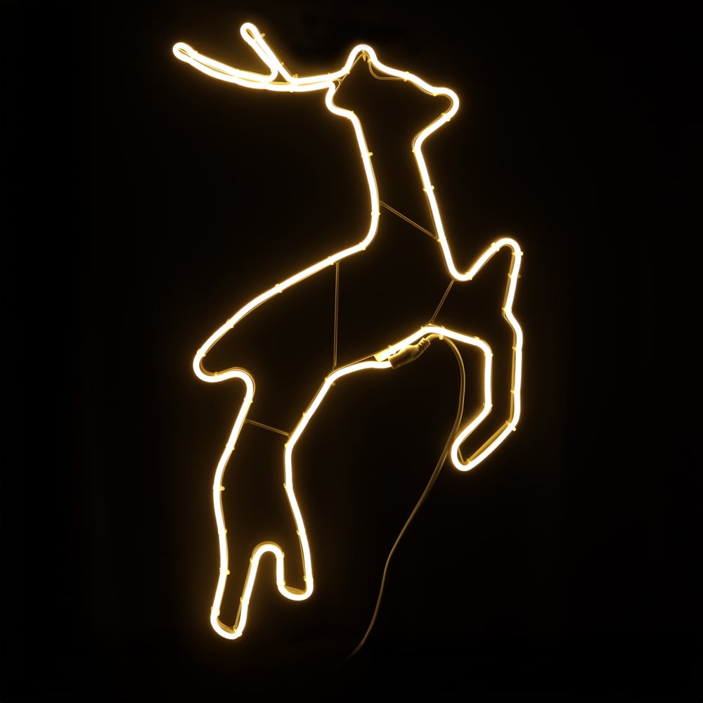 LUZ DECOR RENA NEON LED 220V (BRANCO QUENTE) 70cm