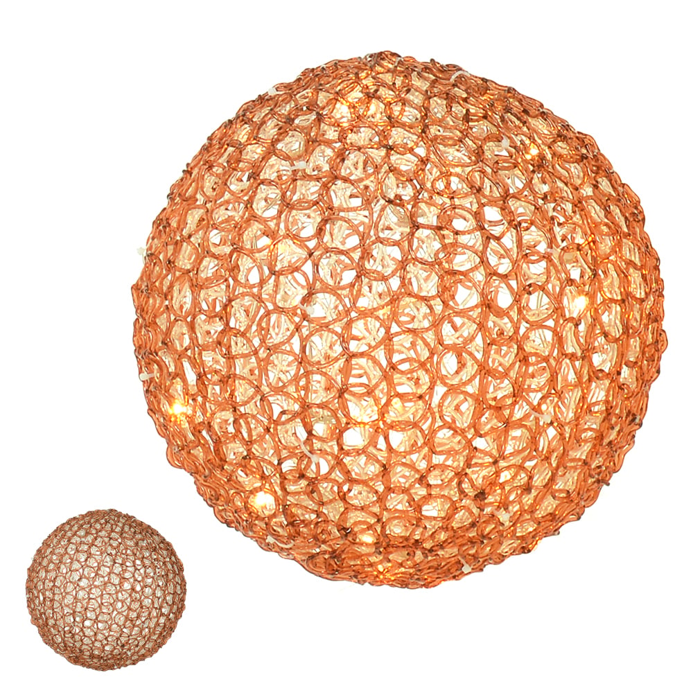 LUZ DECOR BOLA ACRILICO LED STROBO USO EXTERNO (BRANCO QUENTE) 30cm
