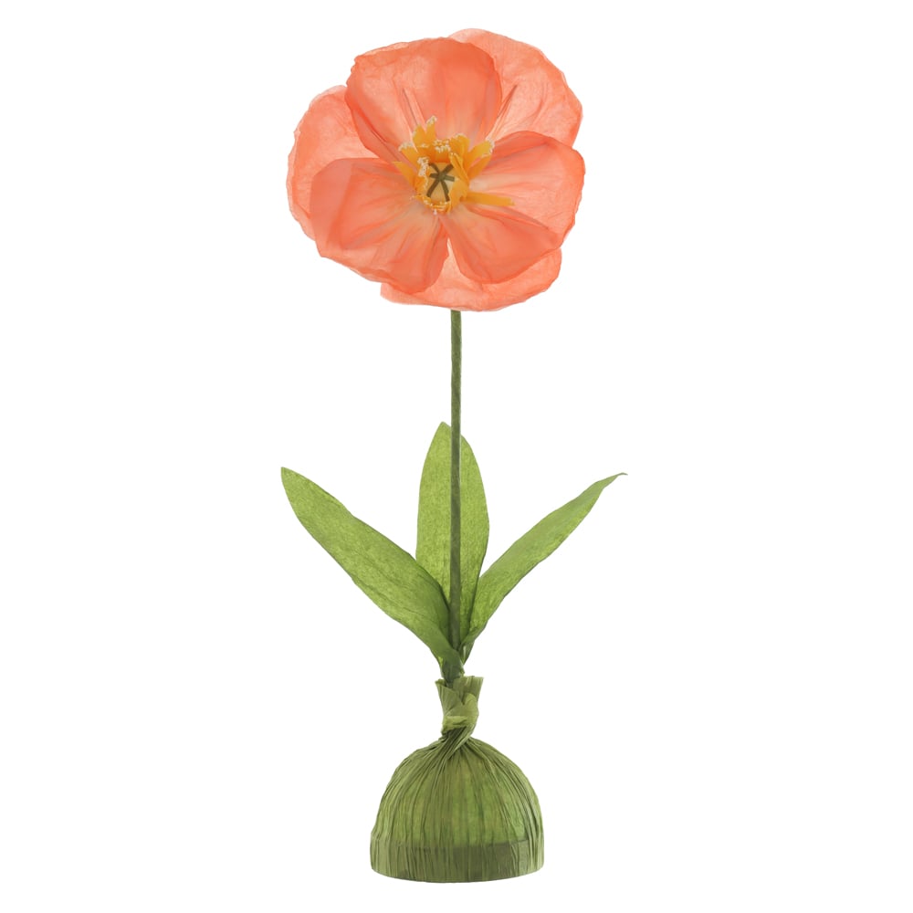 FLOR DECORATIVA PAPOULA (CORAL) 40cm