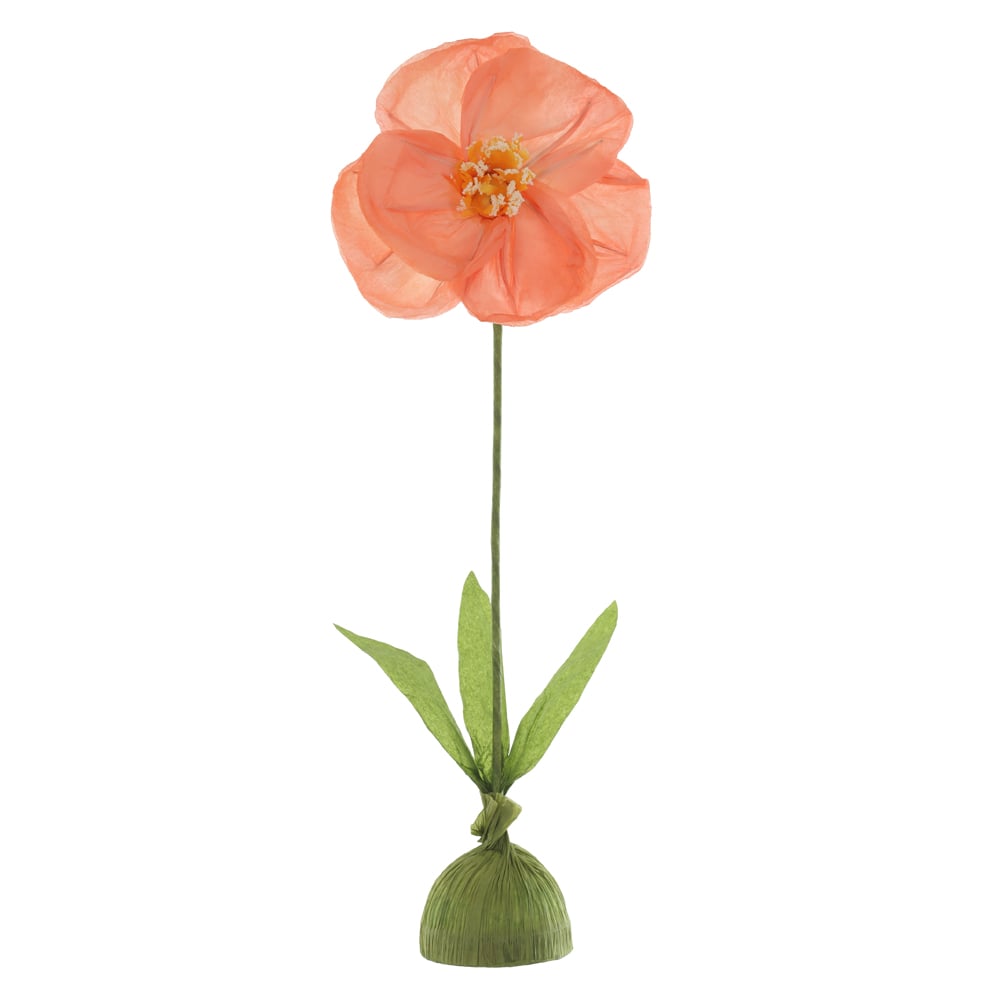 FLOR DECORATIVA PAPOULA (CORAL) 53cm