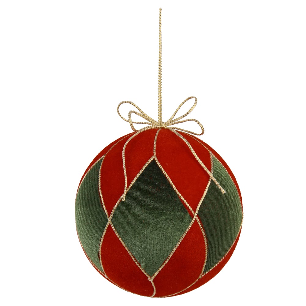 BOLAS DECORADAS NATAL (VERMELHO VERDE) 15D