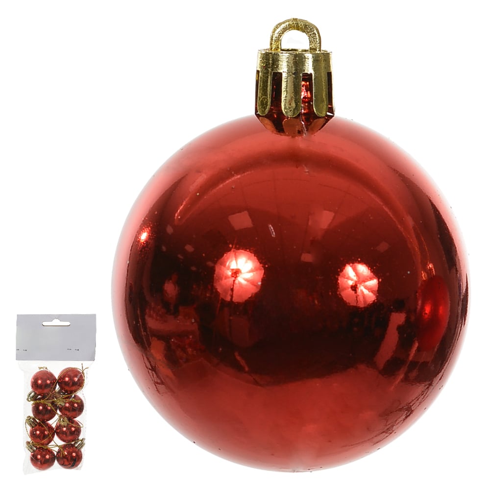 BOLA METALICA BAG C/8 UND (VERMELHO) 3D