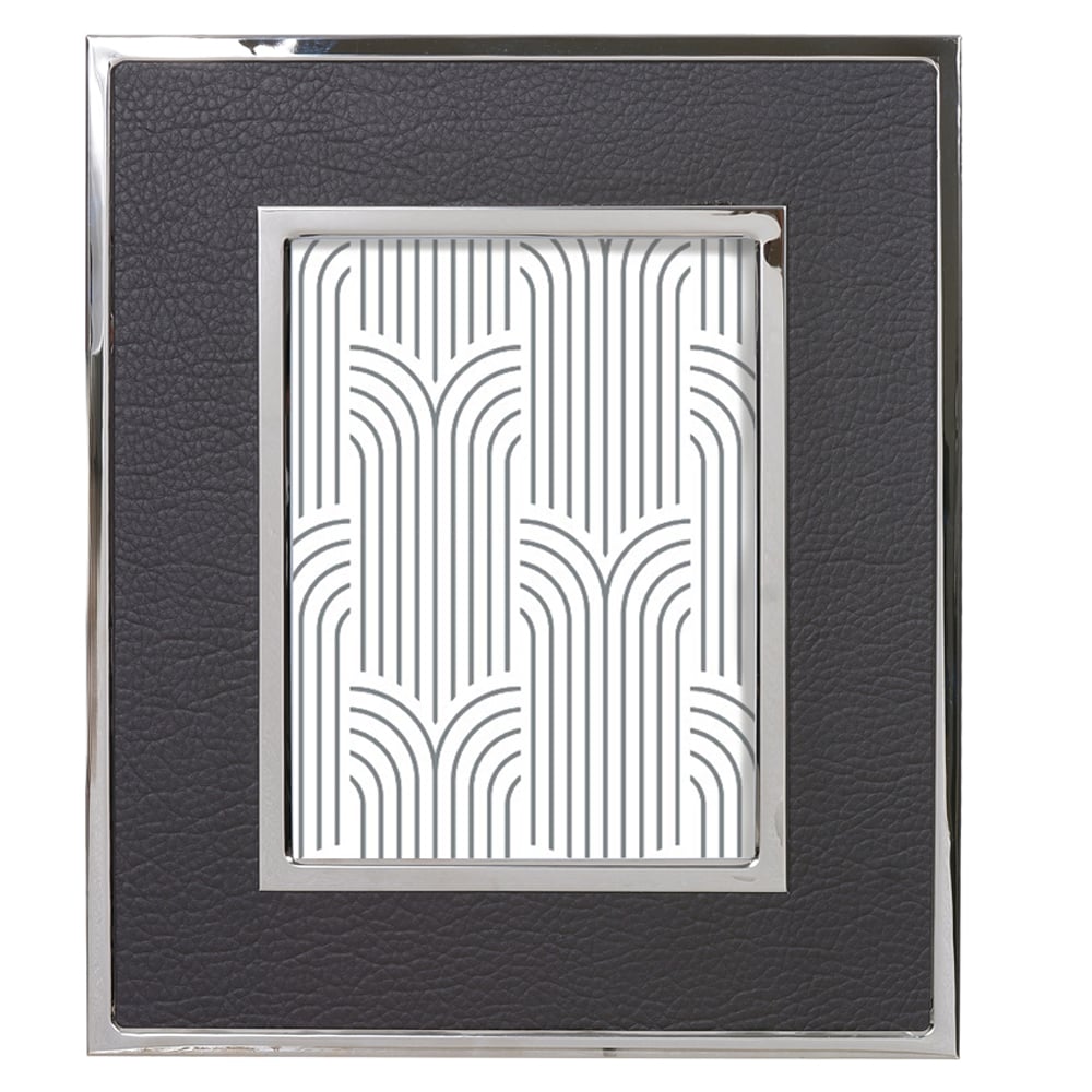PORTA RETRATO METAL FTO 13X18 (MARROM PRATA) 28,3X23,3cm 1d