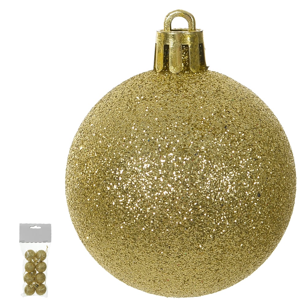 BOLA GLITTER BAG C/8 UND (DOURADO) 3D