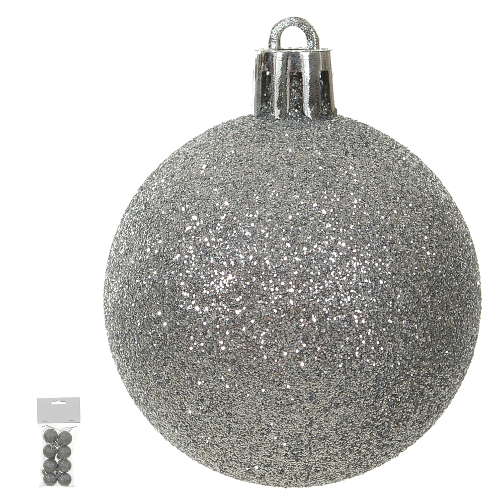 BOLA GLITTER BAG C/8 UND (PRATA) 3D