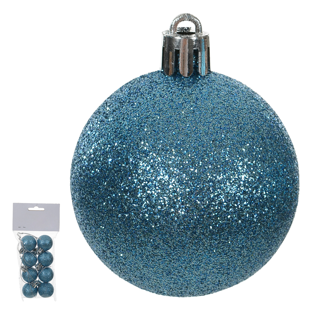 BOLA GLITTER BAG C/8 UND (AZUL CLARO) 3D