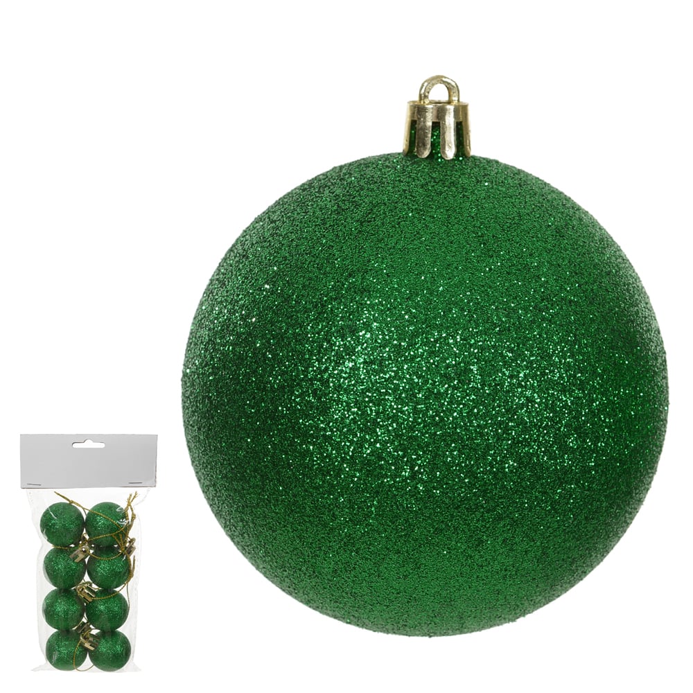 BOLA GLITTER BAG C/8 UND (VERDE) 3D