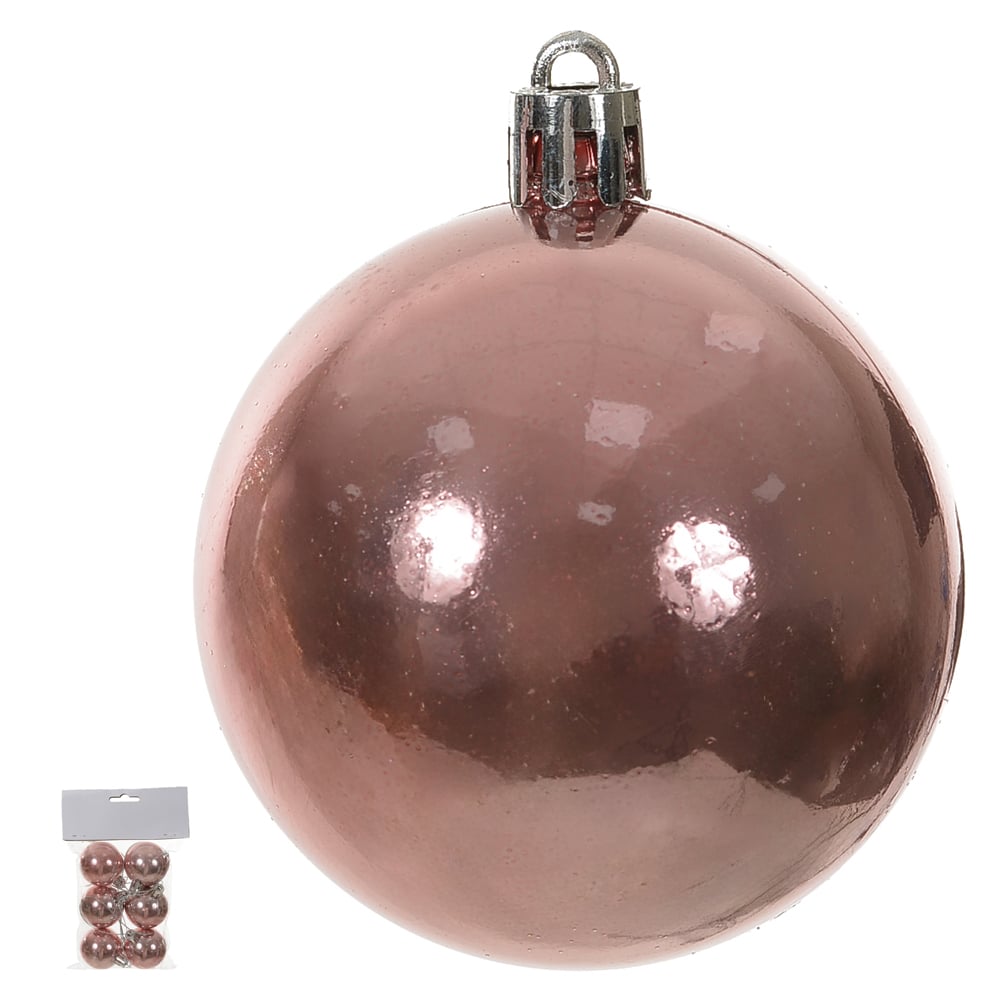 BOLA METALICA BAG C/6 UND (ROSA CLARO) 4D