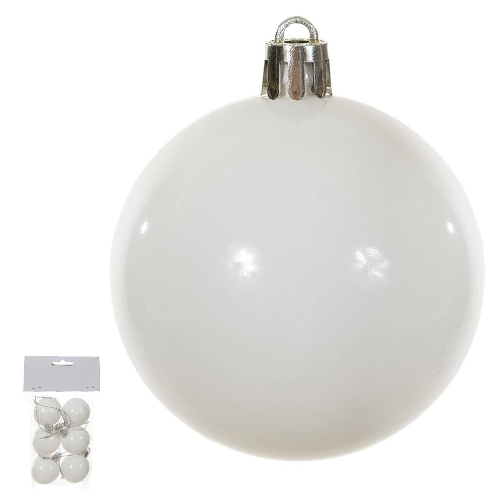 BOLA METALICA BAG C/6 UND (BRANCO) 4D