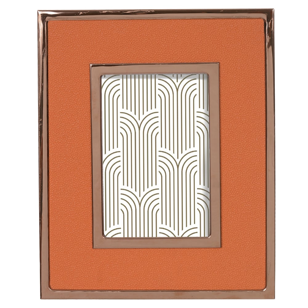 PORTA RETRATO METAL FTO 13X18 (LARANJA ROSE) 28,3X23,3cm 1d