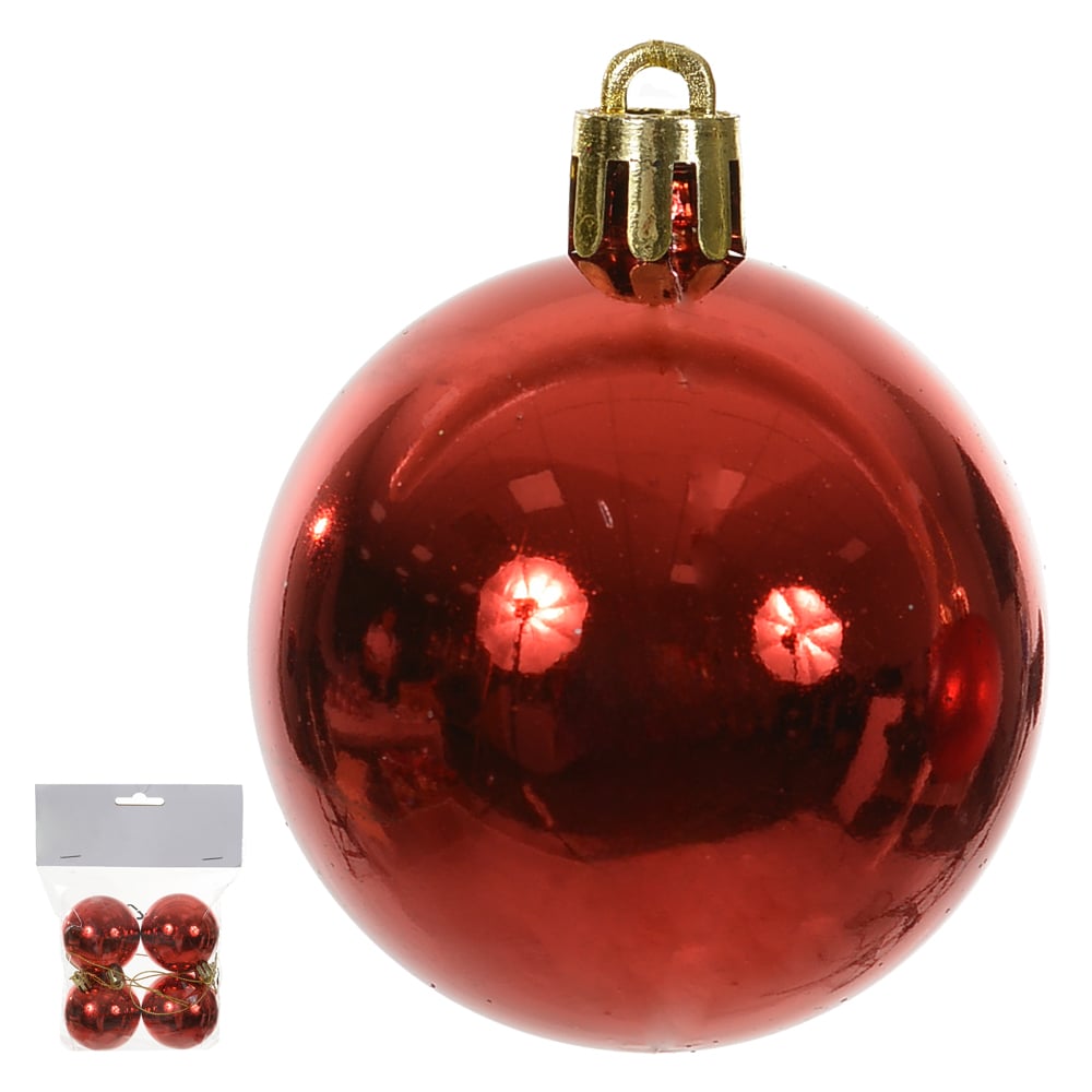 BOLA METALICA BAG C/4 UND (VERMELHO) 5D