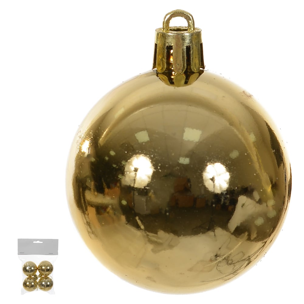 BOLA METALICA BAG C/4 UND (DOURADO) 5D