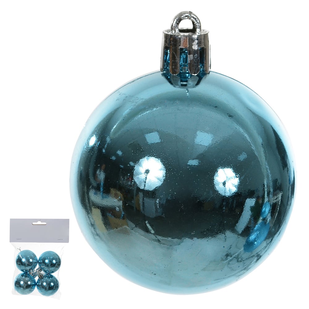 BOLA METALICA BAG C/4 UND (AZUL CLARO) 5D