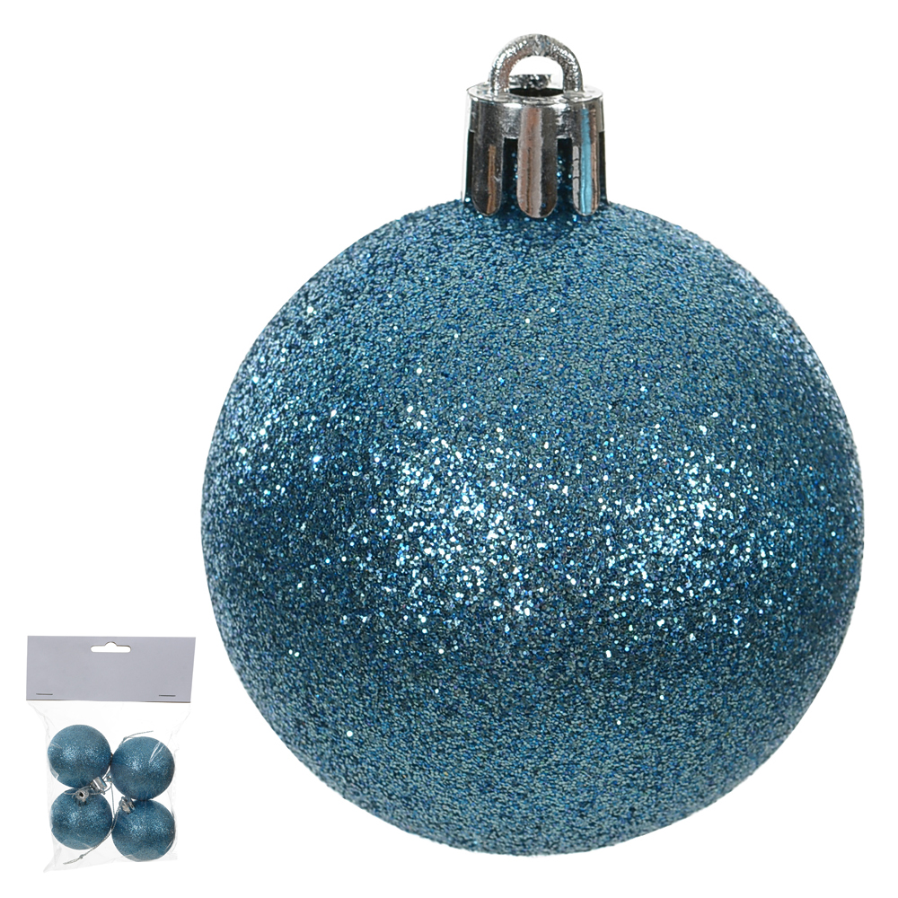 BOLA GLITTER BAG C/4 UND (AZUL CLARO) 5D