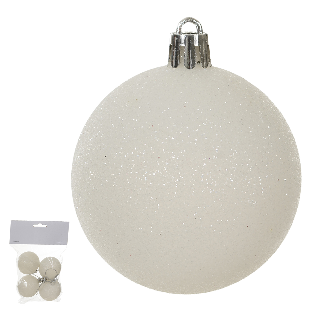 BOLA GLITTER BAG C/4 UND (BRANCO) 5D