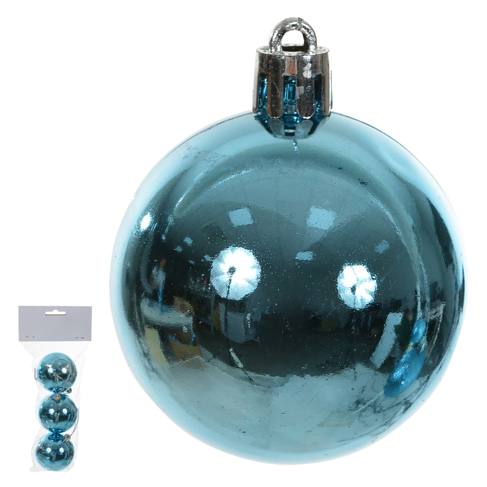 BOLA METALICA BAG C/3 UND (AZUL CLARO) 6D