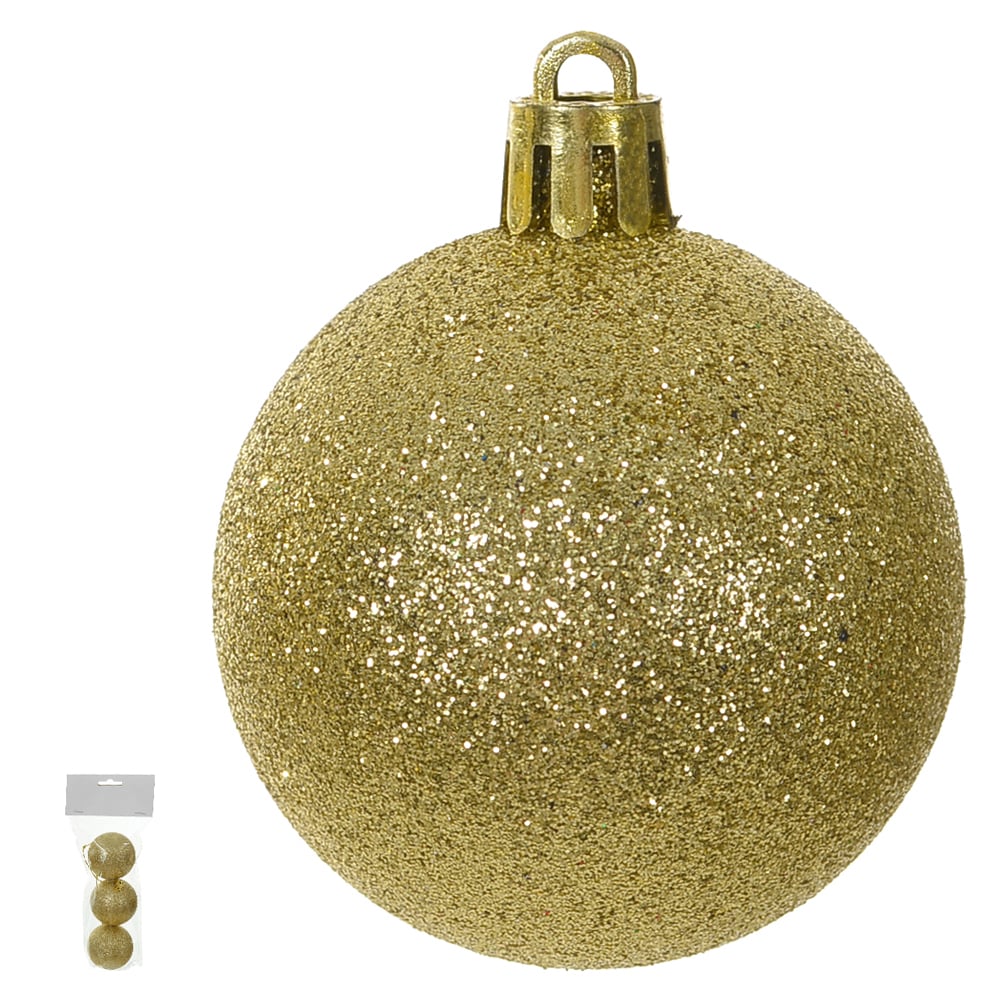 BOLA GLITTER BAG C/3 UND (DOURADO) 6D