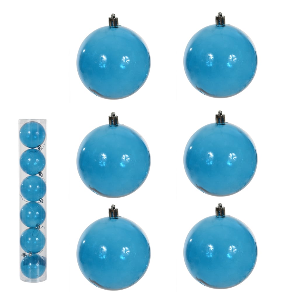 BOLA TRANSPARENTE TUBO C/6 UND (AZUL ESCURO) 8D