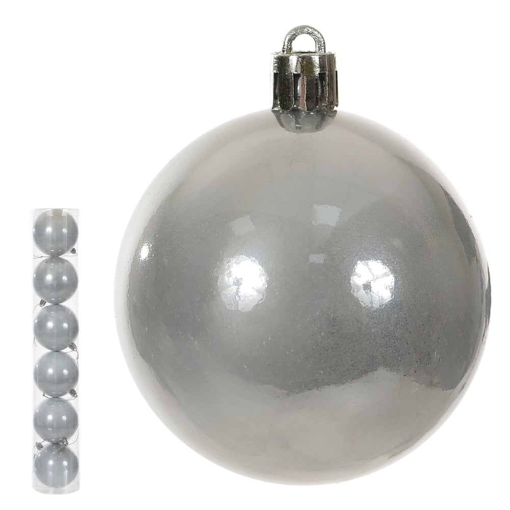 BOLA PEROLADA TUBO C/6 UND (PRATA) 8D