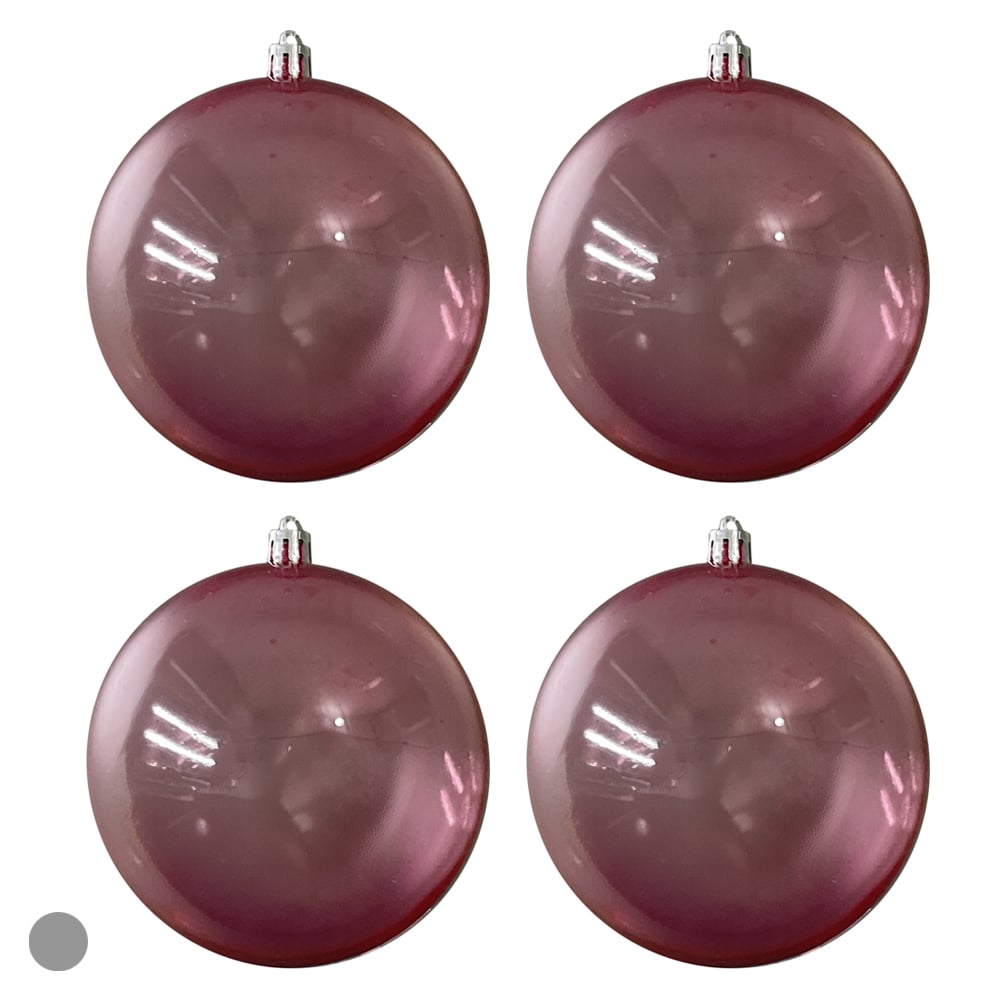 BOLA TRANSPARENTE TUBO C/4 UND (ROSA) 10D