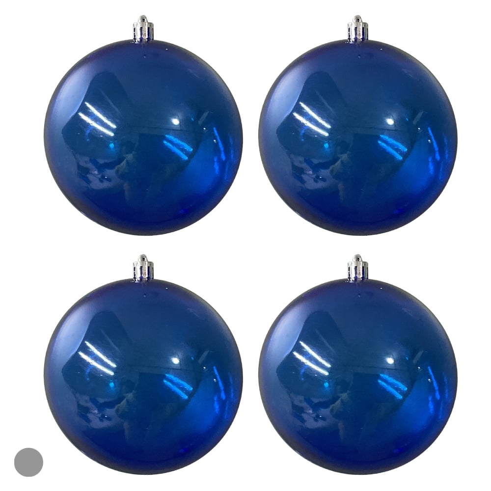 BOLA TRANSPARENTE TUBO C/4 UND (AZUL ESCURO) 10D