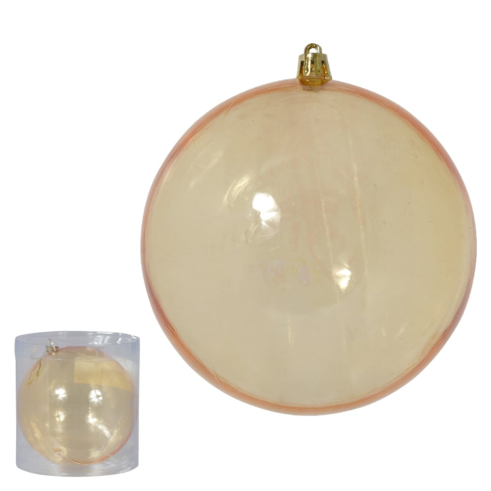 BOLA TRANSPARENTE TUBO C/1 UND (DOURADO) 12D