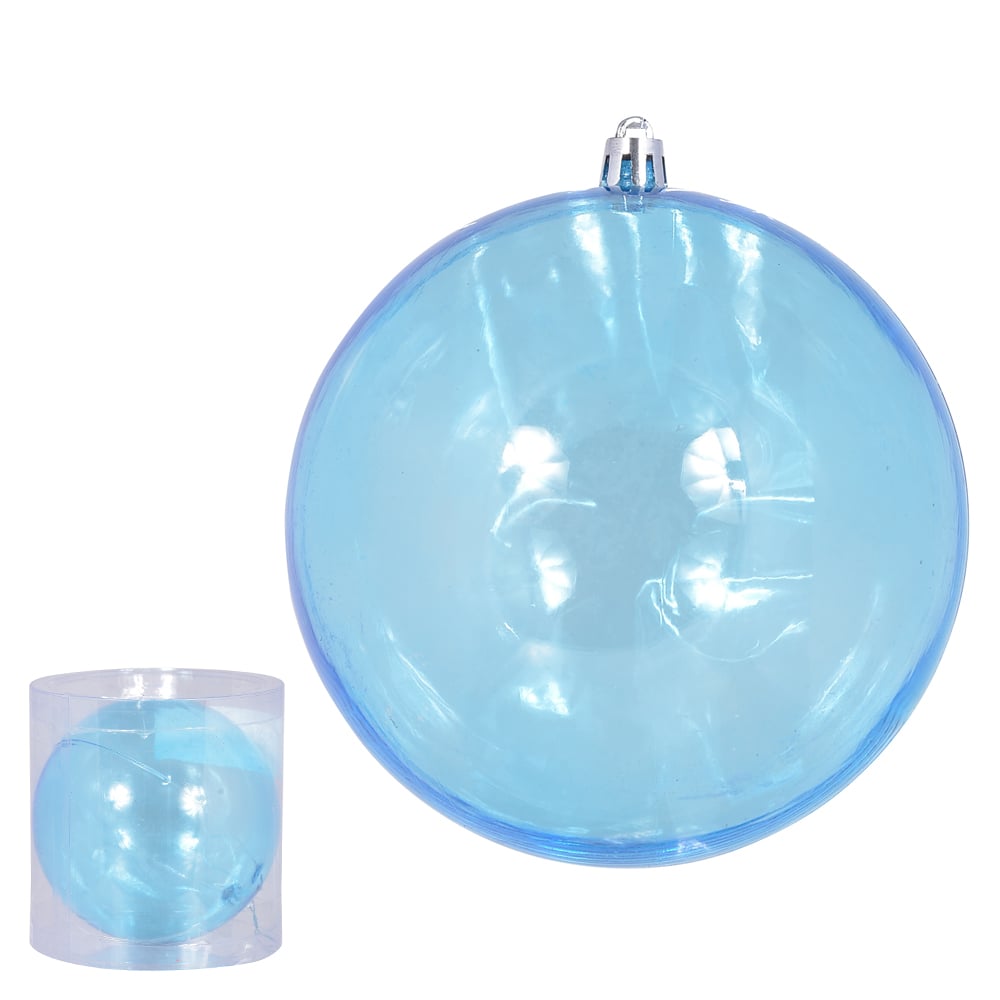 BOLA TRANSPARENTE TUBO C/1 UND (AZUL CLARO) 12D