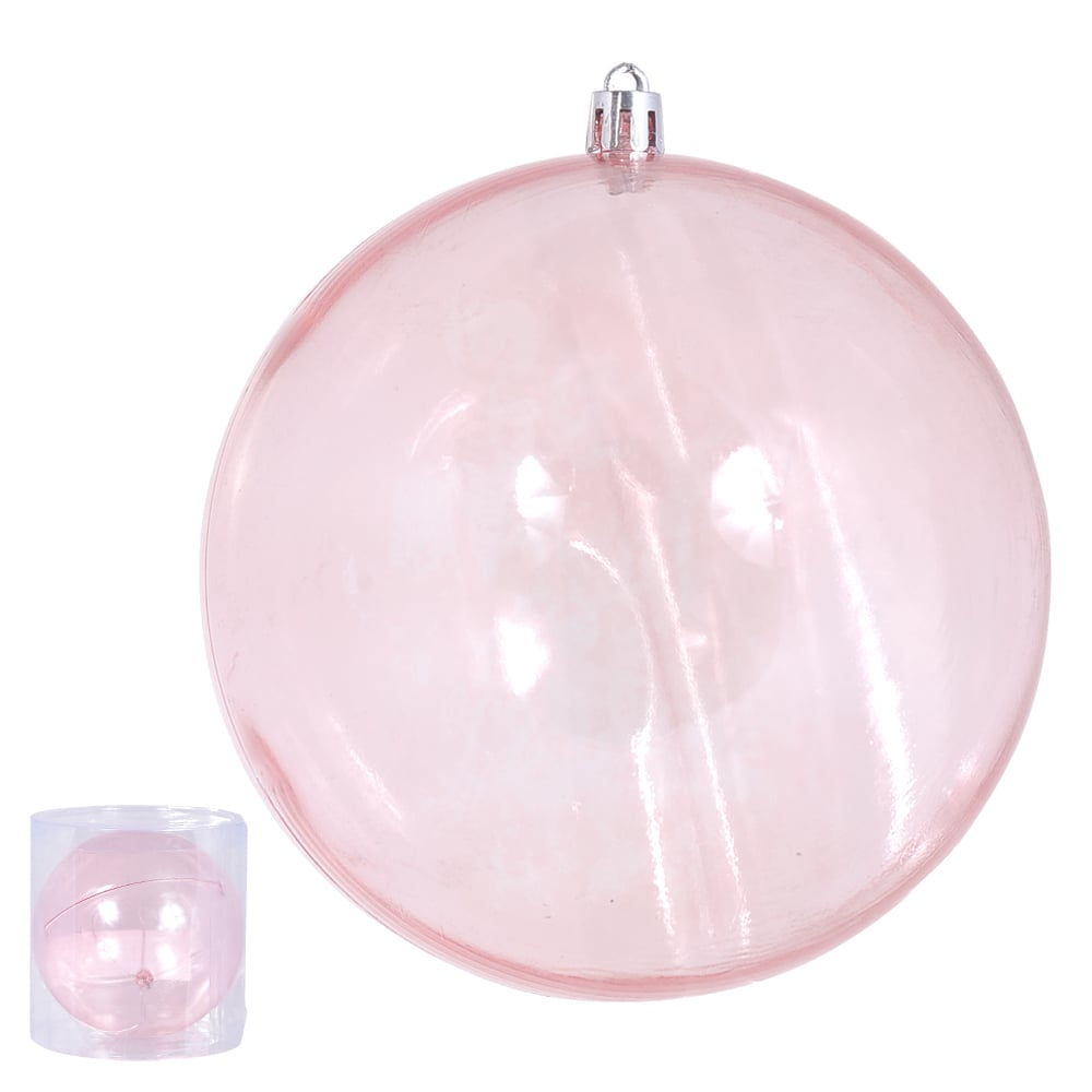 BOLA TRANSPARENTE TUBO C/1 UND (ROSA) 20D