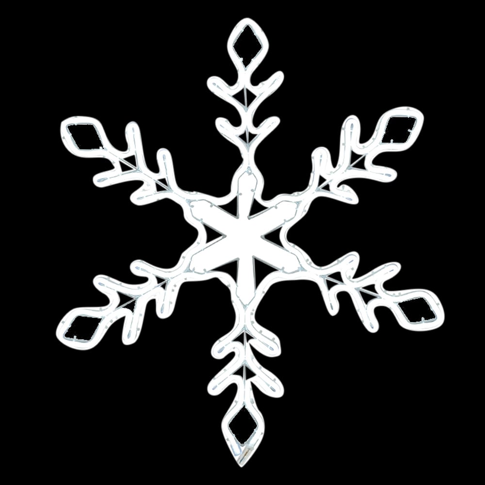LUZ DECOR FLOCO DE NEVE NEON LED 127V (BRANCO) 60X52cm