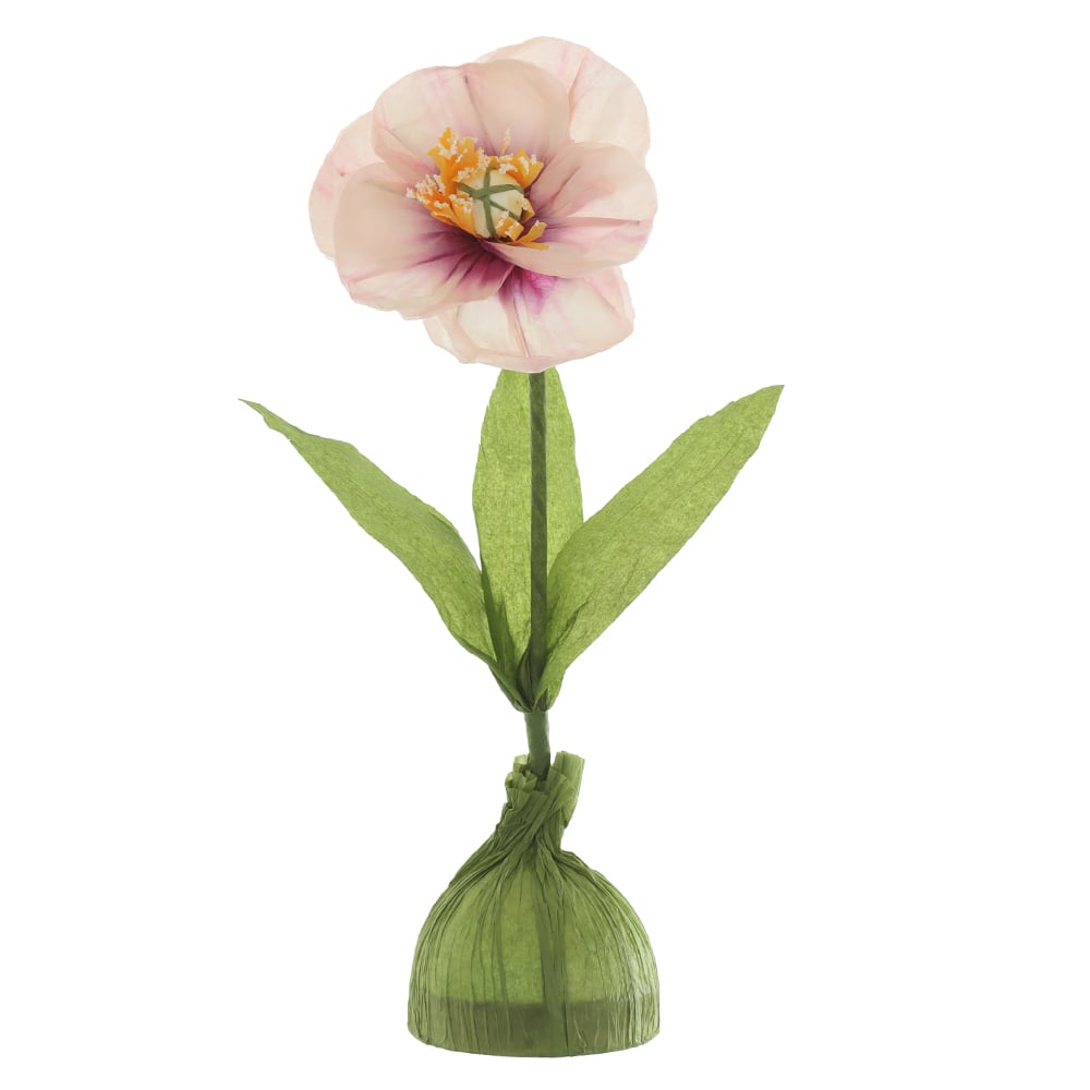 FLOR DECORATIVA PAPOULA (ROSA) 30cm