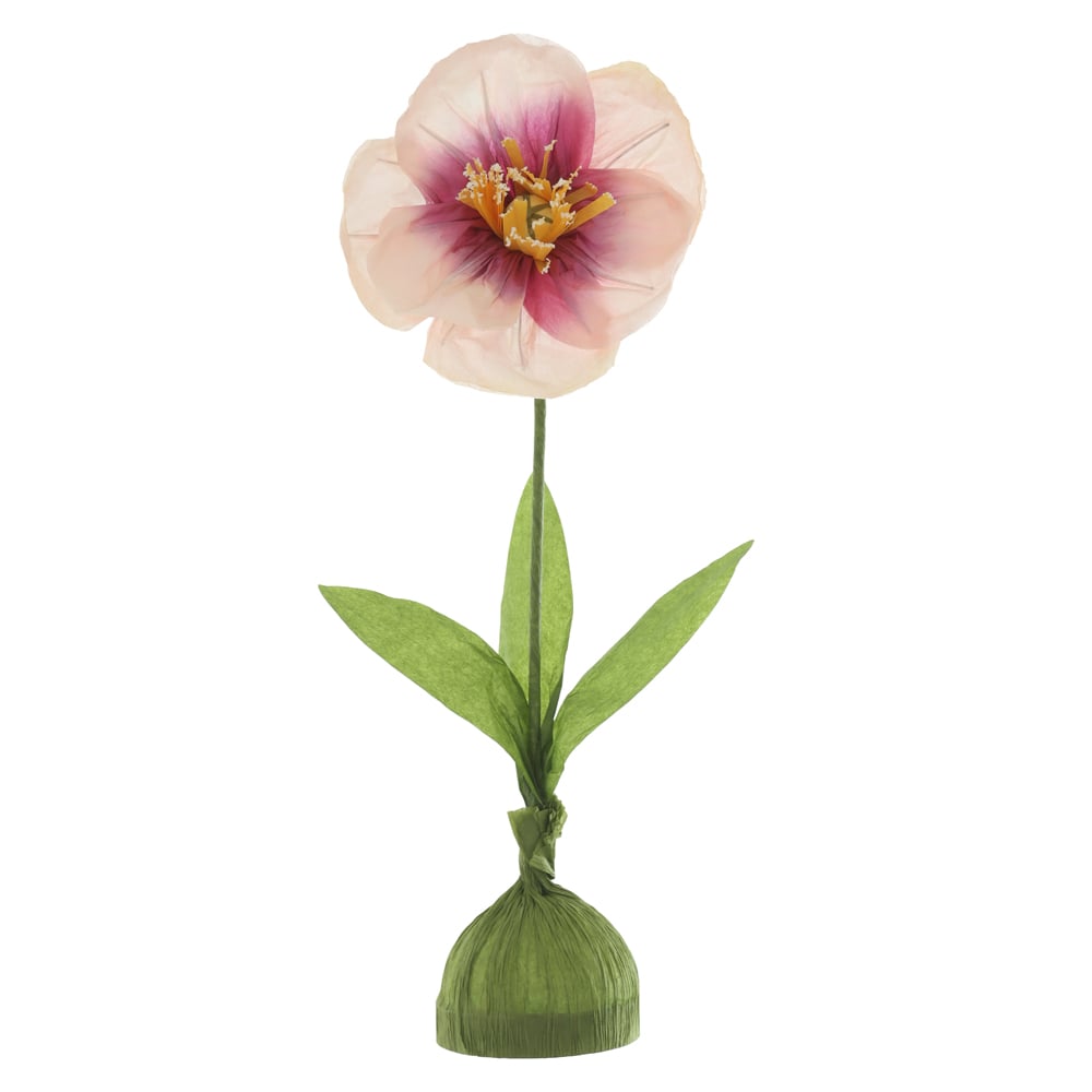 FLOR DECORATIVA PAPOULA (ROSA) 40cm